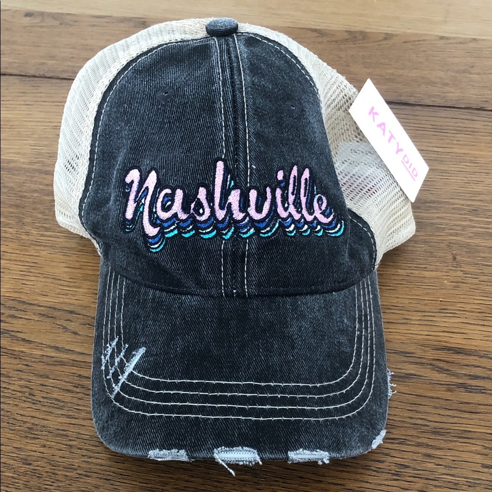 'Nashville' Black & Pink Trucker Cap